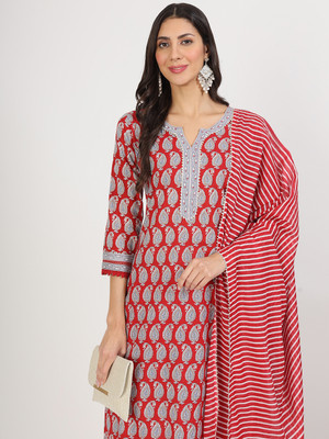 DIVENA Printed Kurta, Trouser/Pant & Dupatta Set