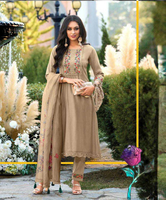 SHARARA CREATION Embroidered Kurta, Trouser/Pant & Dupatta Set