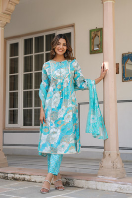 TANMANI Printed Kurta, Trouser/Pant & Dupatta Set