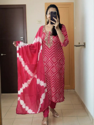 HD CREATION Printed Kurta, Salwar & Dupatta Set