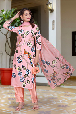 RADHEKRISHNA FASHIONABLES Embroidered, Printed Kurta, Salwar & Dupatta Set