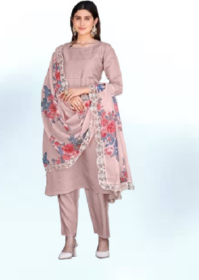 MK TEXARC Floral Print Kurta, Trouser/Pant & Dupatta Set