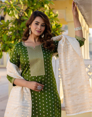 Skylee Printed Kurta, Trouser/Pant & Dupatta Set