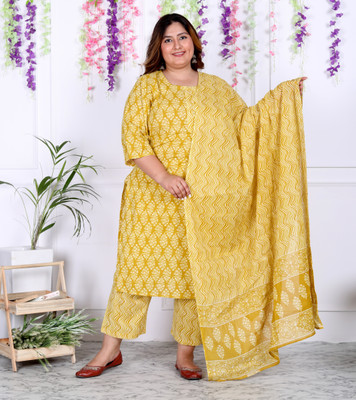 Swasti Floral Print Kurta, Trouser/Pant & Dupatta Set