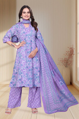 sthreevastra Printed Kurta, Trouser/Pant & Dupatta Set