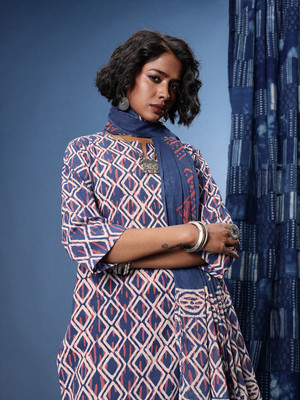 Taavi Printed Kurta, Trouser/Pant & Dupatta Set