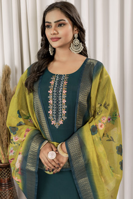 Soneri Fashion Embroidered, Printed Kurta, Trouser/Pant & Dupatta Set