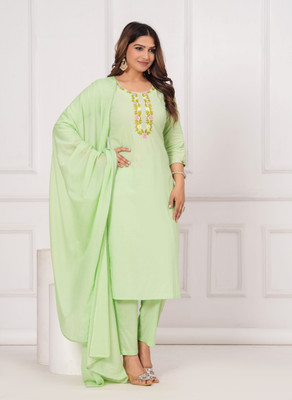 GUNAKSHI CREATIONS Floral Print Kurta, Trouser/Pant & Dupatta Set