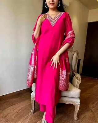 Roopvastra Embellished, Embroidered Kurta, Trouser/Pant & Dupatta Set