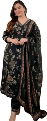 YAKSHIT ENTERPRISES Floral Print Anarkali Kurta, Bottom & Dupatta Set