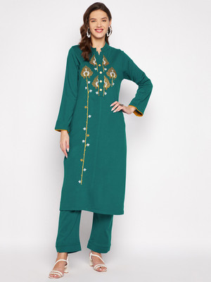 Zigo Embroidered Kurta, Trouser/Pant & Dupatta Set