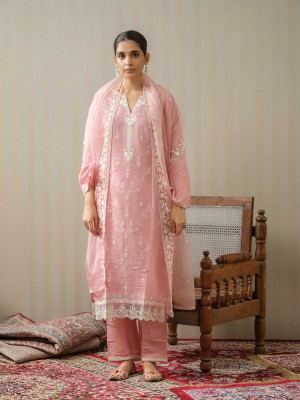 D W APPARELS Embroidered Kurta, Trouser/Pant & Dupatta Set