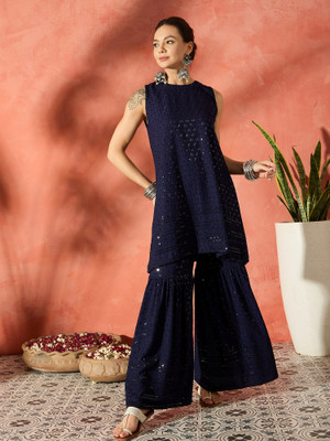 InWeave Women Kurta Sharara Set