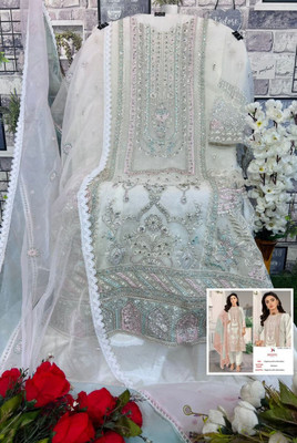 Wafa Creations Embroidered Kurta, Trouser/Pant & Dupatta Set