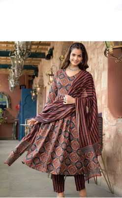 Aditi Tex Fab Floral Print Kurta, Trouser/Pant & Dupatta Set