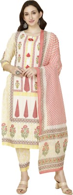 Meena Bazaar Printed Kurta, Trouser/Pant & Dupatta Set