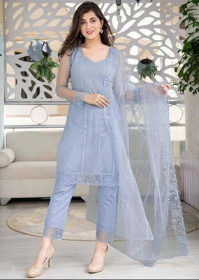 GJFIIVE Embroidered Kurta, Salwar & Dupatta Set