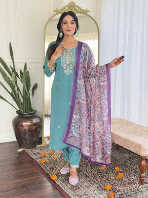 Firewave Printed, Solid Kurta, Trouser/Pant & Dupatta Set