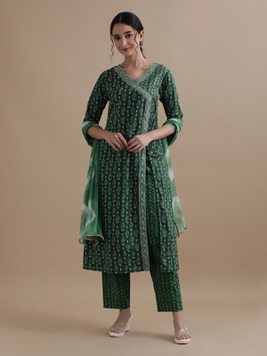 Jaipur Kurti Printed Kurta, Trouser/Pant & Dupatta Set