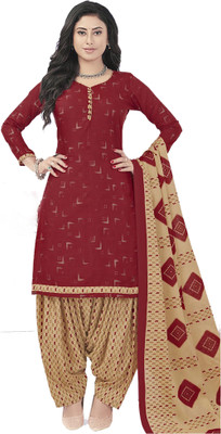 amozo Printed Kurta, Patiala & Dupatta Set