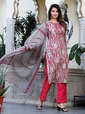 Vifa Plus Printed Kurta, Trouser/Pant & Dupatta Set