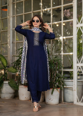 OXIT CLASS Embroidered Kurta, Trouser/Pant & Dupatta Set