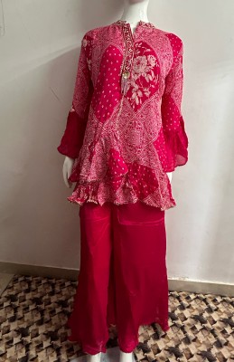 Sai Creation Self Design Kurta, Palazzo & Dupatta Set