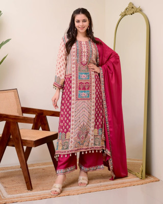 DHVIJA FASHION Self Design Kurta, Trouser/Pant & Dupatta Set