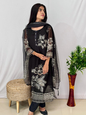 EthniWa Printed Kurta, Trouser/Pant & Dupatta Set