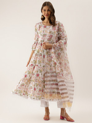 DIVENA Floral Print Kurta, Trouser/Pant & Dupatta Set