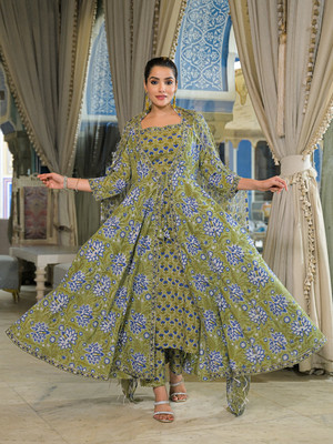 DIVENA Floral Print Kurta, Trouser/Pant & Dupatta Set