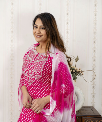 INSPIREFASHION Printed Kurta, Salwar & Dupatta Set