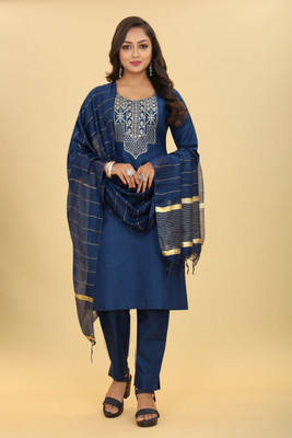HOUSE OF COMMON Embroidered Kurta, Trouser/Pant & Dupatta Set