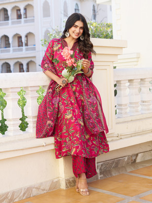 YAGNIK FASHION Printed Kurta, Palazzo & Dupatta Set