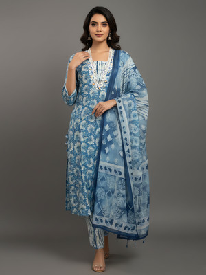 RUVII Embroidered Kurta, Trouser/Pant & Dupatta Set