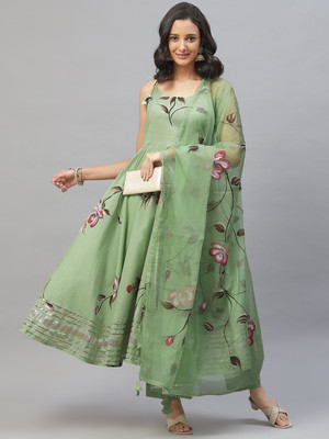 DIVENA Printed Kurta, Trouser/Pant & Dupatta Set