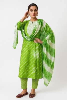 chukchuk Solid Kurta, Trouser/Pant & Dupatta Set