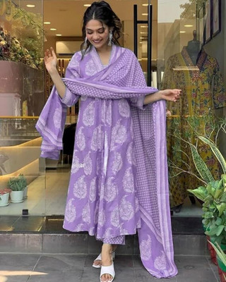 GEKHA Printed Kurta, Trouser/Pant & Dupatta Set