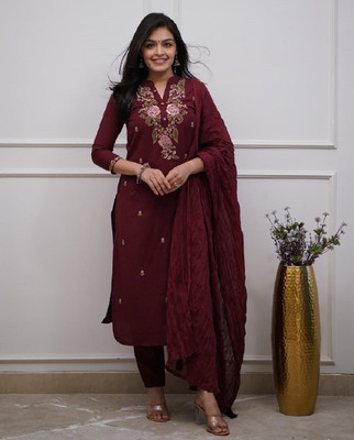 Sanila Embroidered Kurta, Trouser/Pant & Dupatta Set