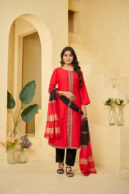 DKT TRENDZ Embroidered Kurta, Salwar & Dupatta Set