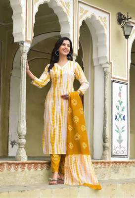 Nandi Printed Kurta, Trouser/Pant & Dupatta Set