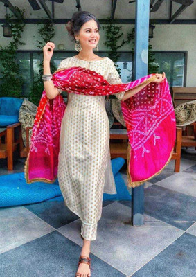 mini collections Printed Kurta, Trouser/Pant & Dupatta Set