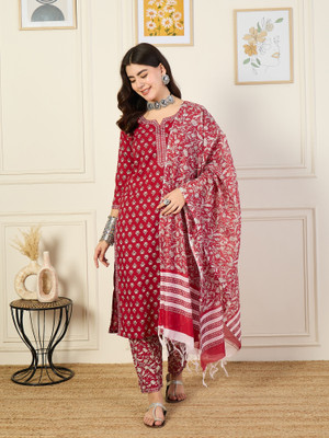 Klosia Printed Kurta, Trouser/Pant & Dupatta Set
