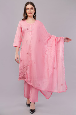 Eelika Floral Print Kurta, Trouser/Pant & Dupatta Set