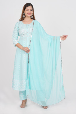 SHREE SHYAM TEXTILE Embroidered Kurta, Trouser/Pant & Dupatta Set