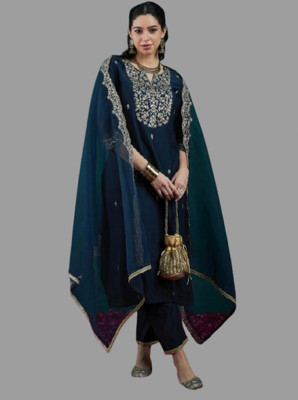 JENSI FASHION Embroidered Kurta, Trouser/Pant & Dupatta Set