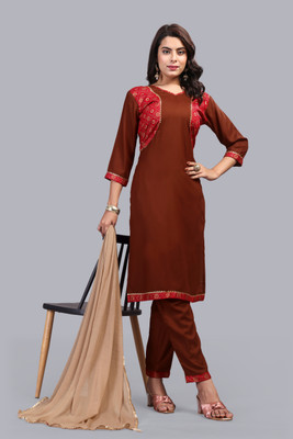 ShopGlobal Printed Kurta, Trouser/Pant & Dupatta Set