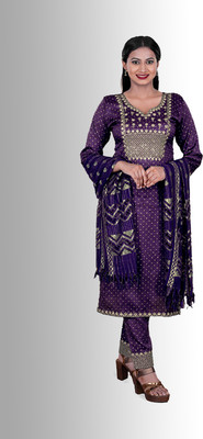 SABRANG MIX & MATCH Embroidered Kurta, Trouser/Pant & Dupatta Set