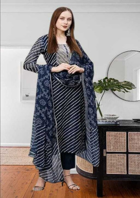 MANJARA Embroidered Kurta, Salwar & Dupatta Set
