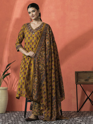 Sangria Embroidered Kurta, Trouser/Pant & Dupatta Set